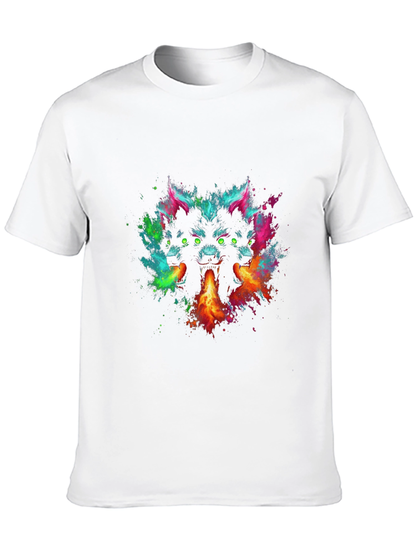 Cerberus Fire Breath T-Shirt - Vivid Graphic Tee