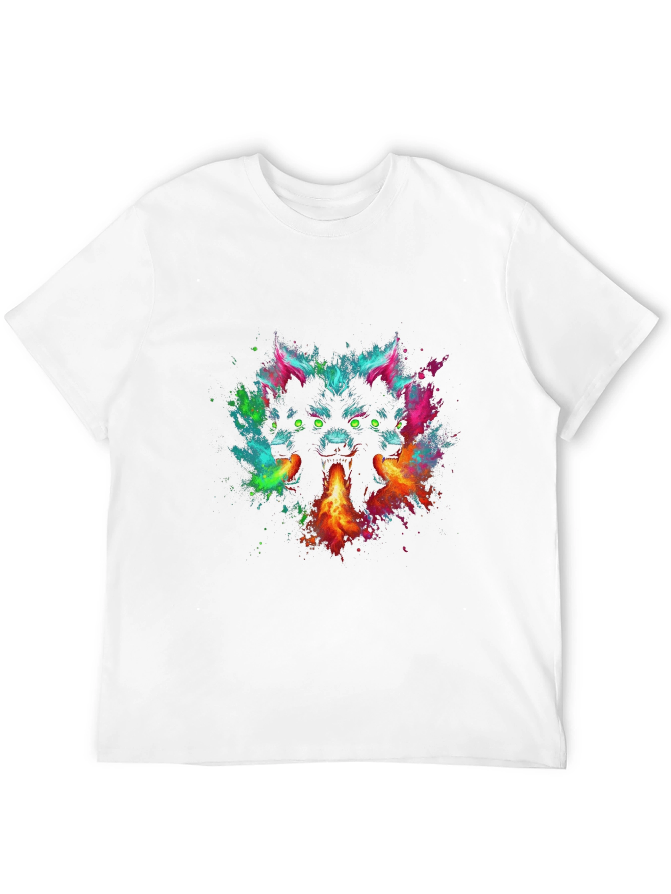 Cerberus Fire Breath T-Shirt - Vivid Graphic Tee