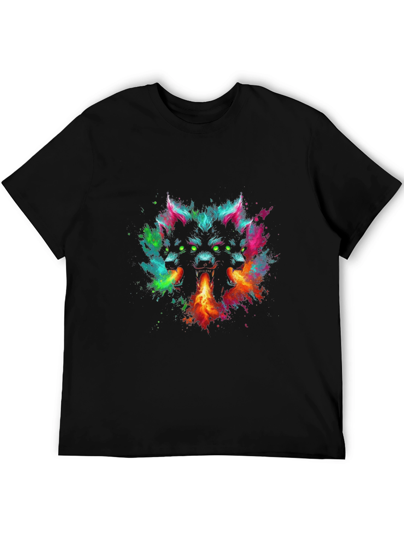 Cerberus Fire Breath T-Shirt - Vivid Graphic Tee