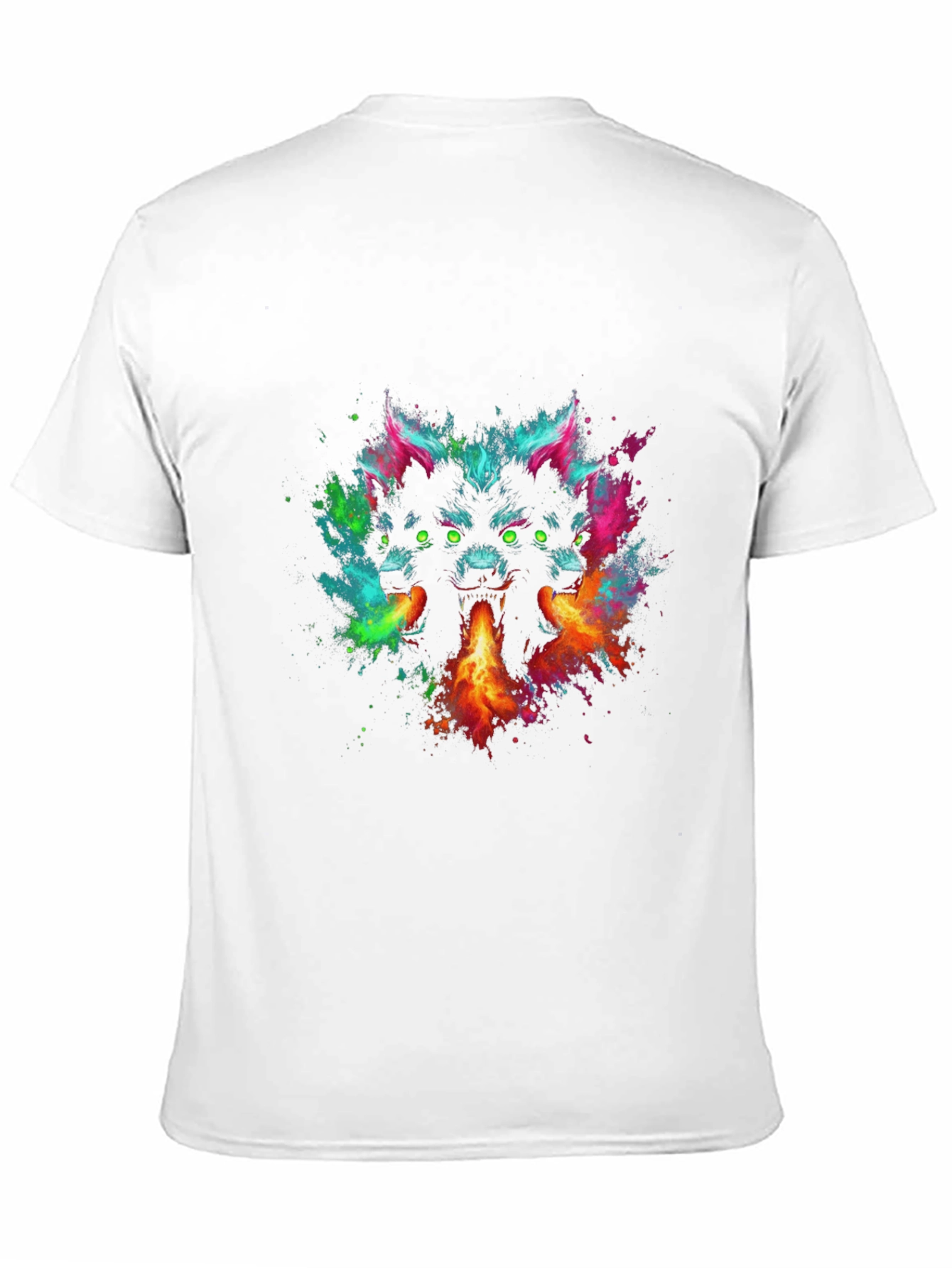Cerberus Fire Breath T-Shirt - Vivid Graphic Tee