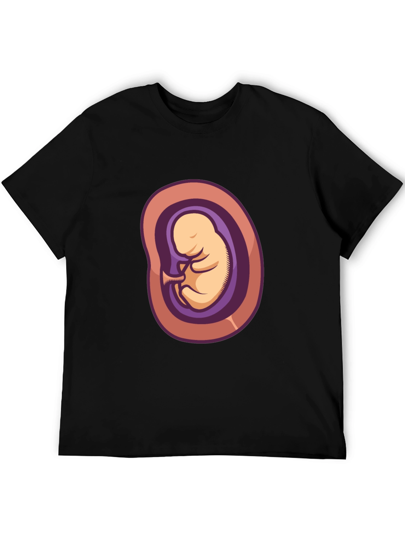 Embryo Graphic Tee - Black Cotton Shirt