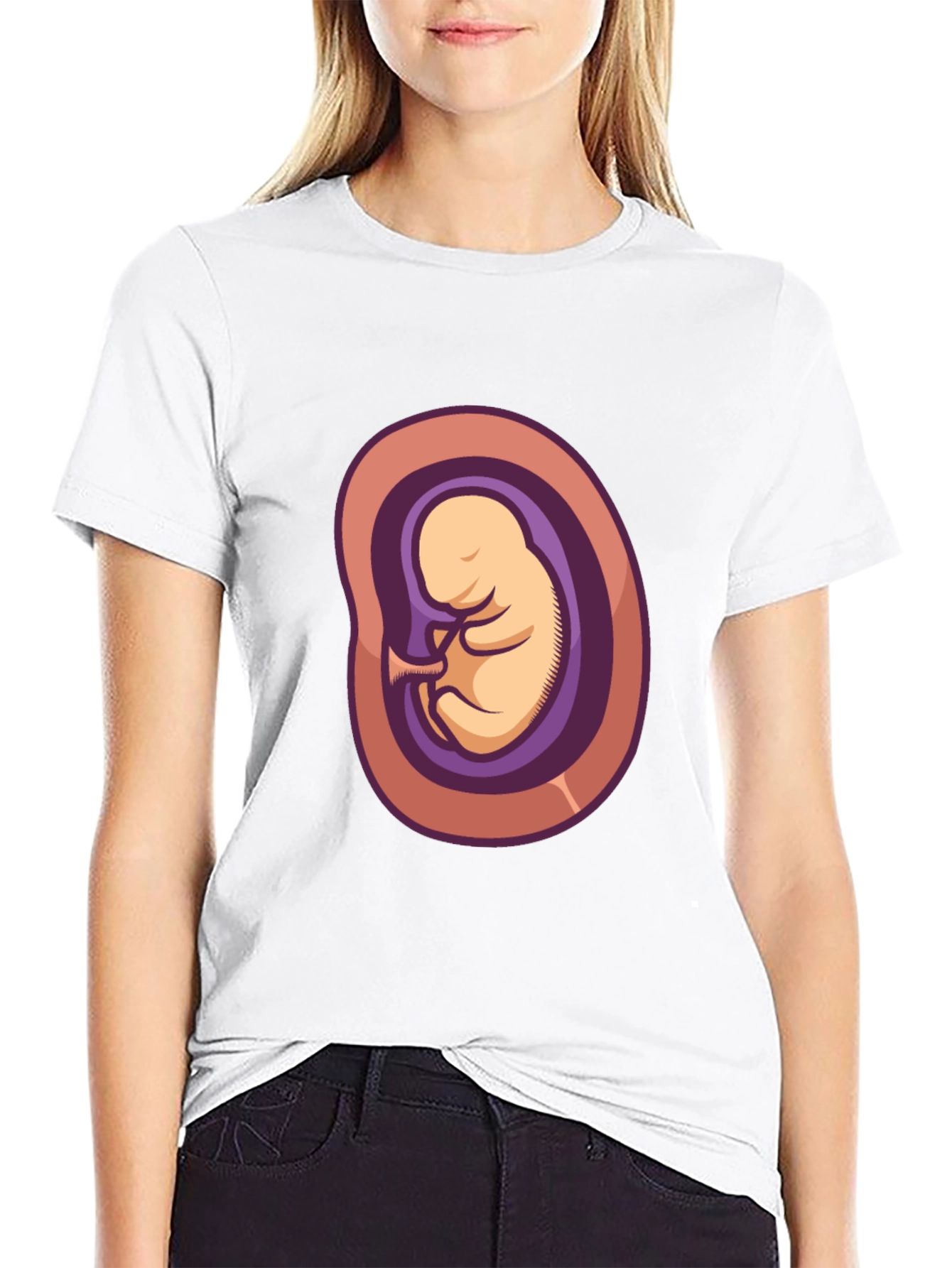 Embryo Graphic Tee - Black Cotton Shirt