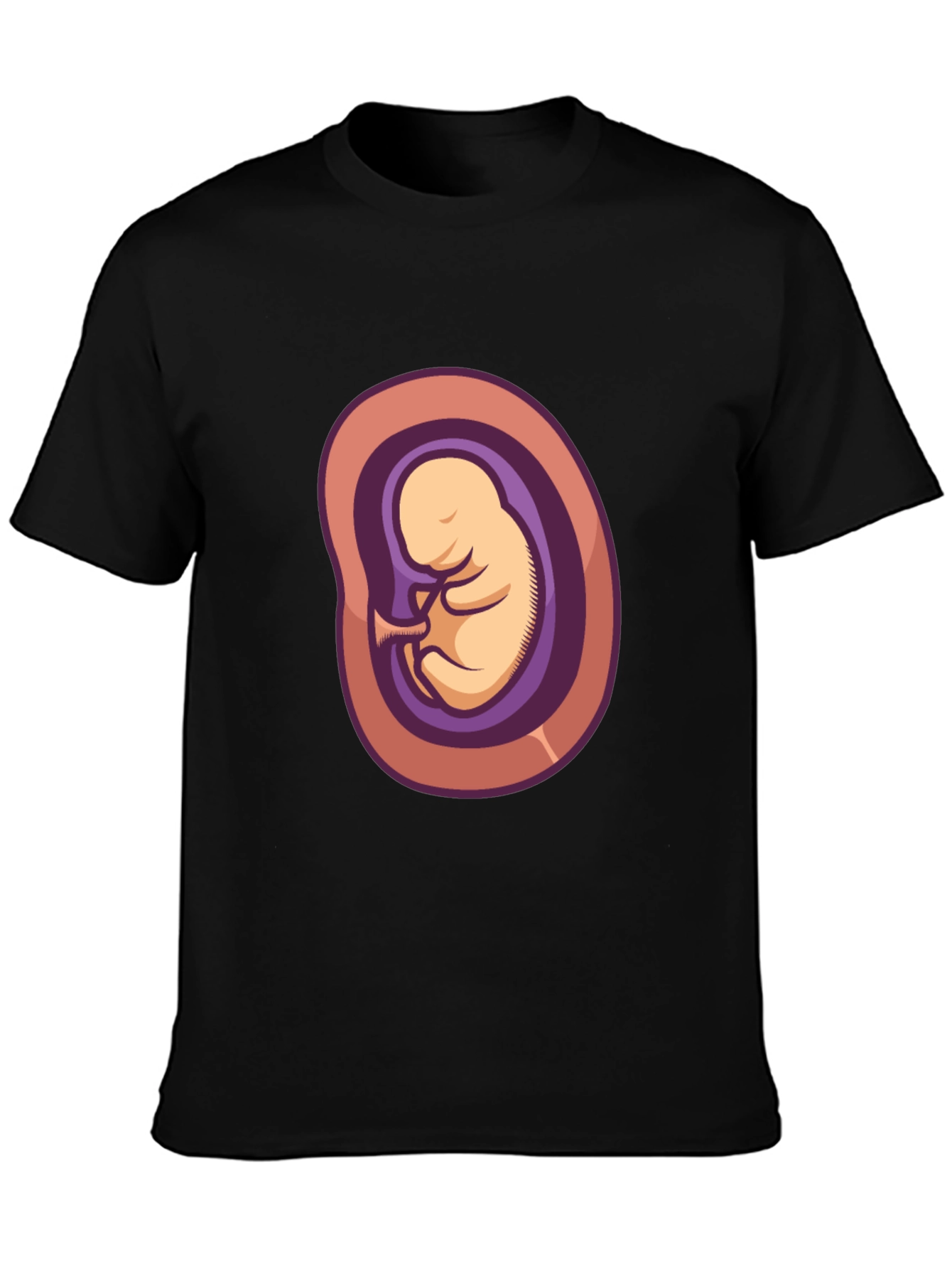 Embryo Graphic Tee - Black Cotton Shirt