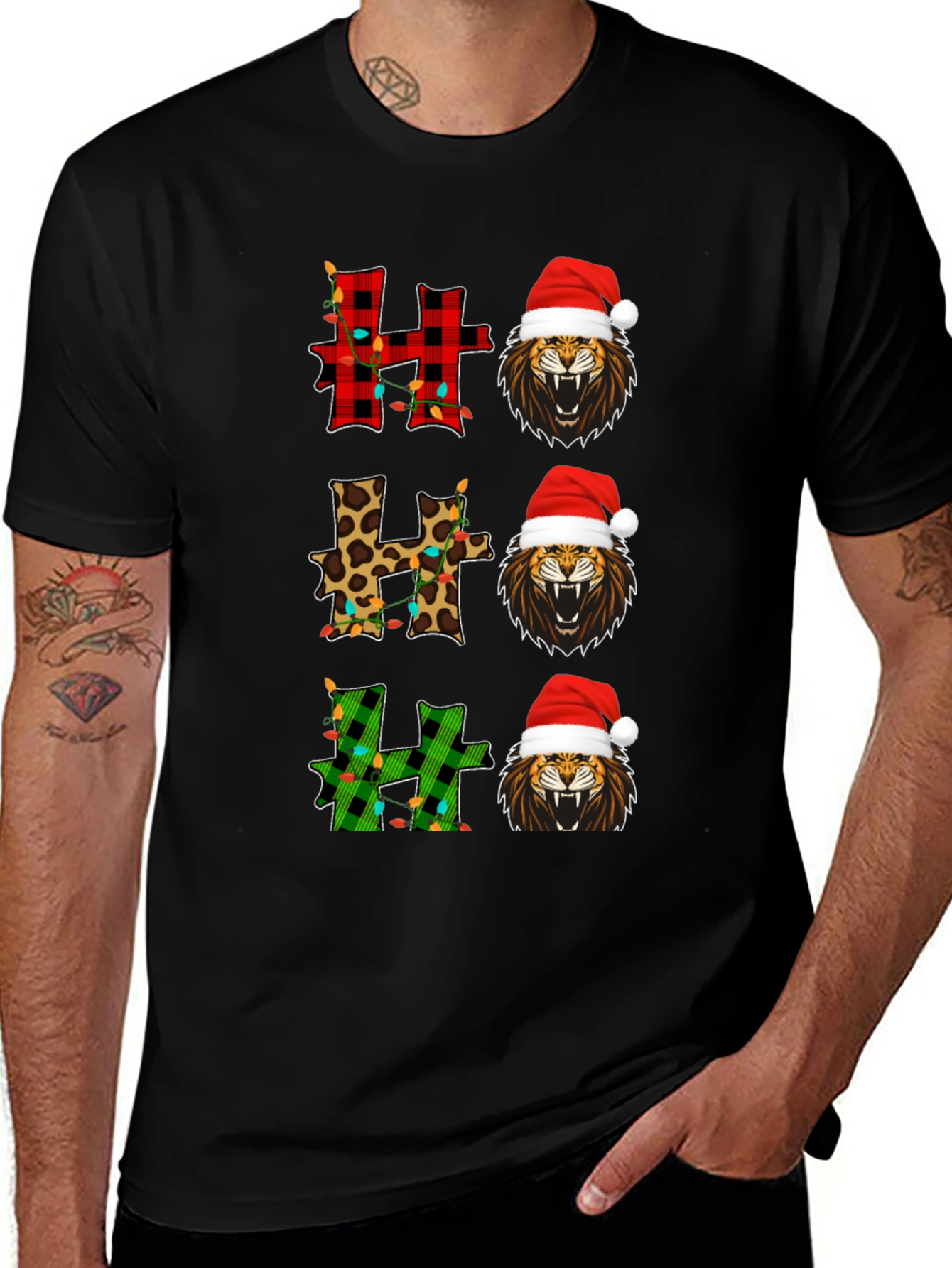 Festive Lion Christmas T-Shirt