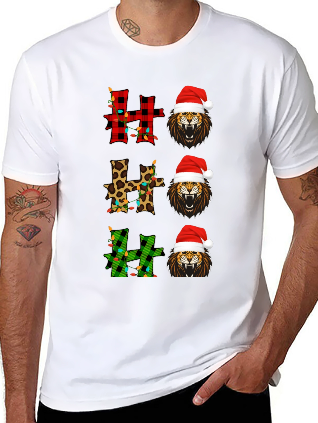Festive Lion Christmas T-Shirt