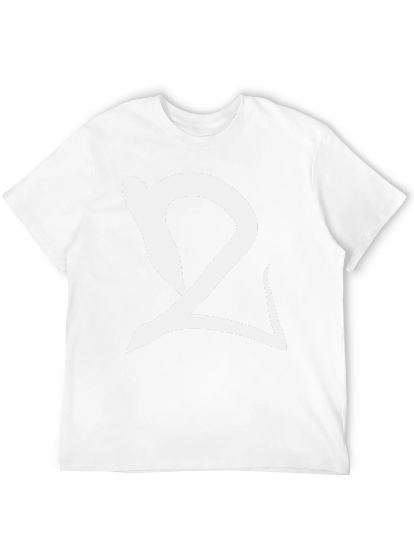 Black T-Shirt with Unique White Graphic Design