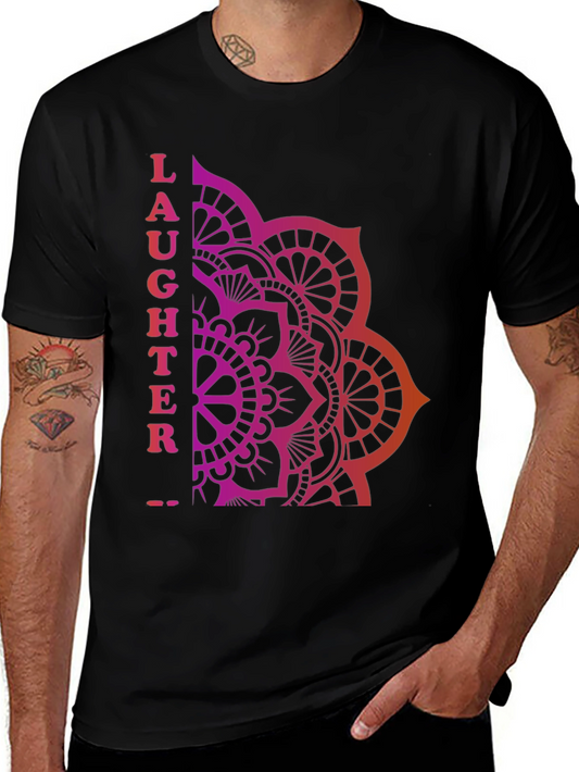 Laughter Mandala Graphic T-Shirt - Relaxed Fit