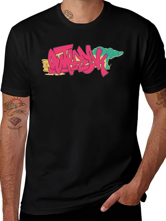 Ostrich Graffiti Style Black T-Shirt