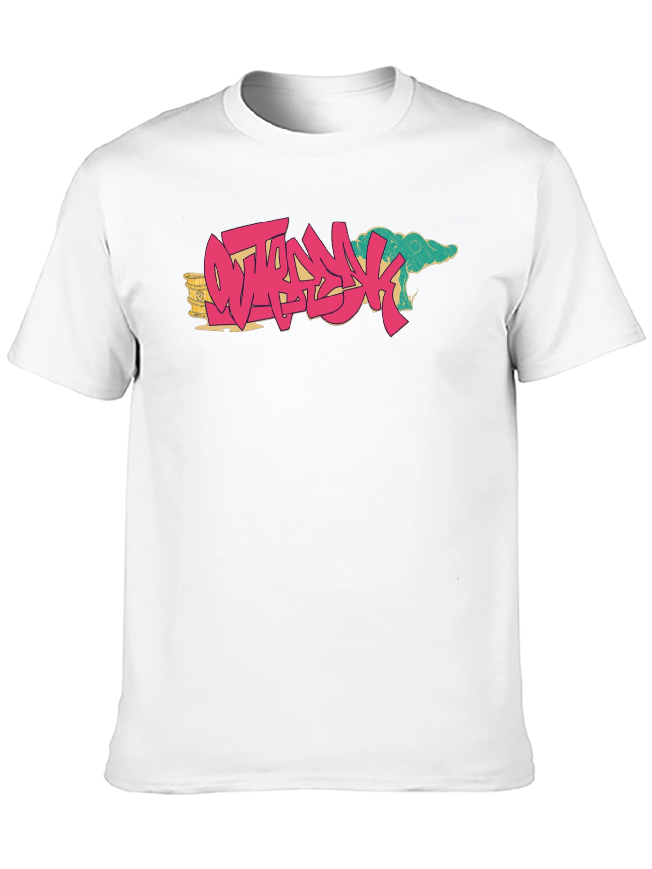 Ostrich Graffiti Style Black T-Shirt