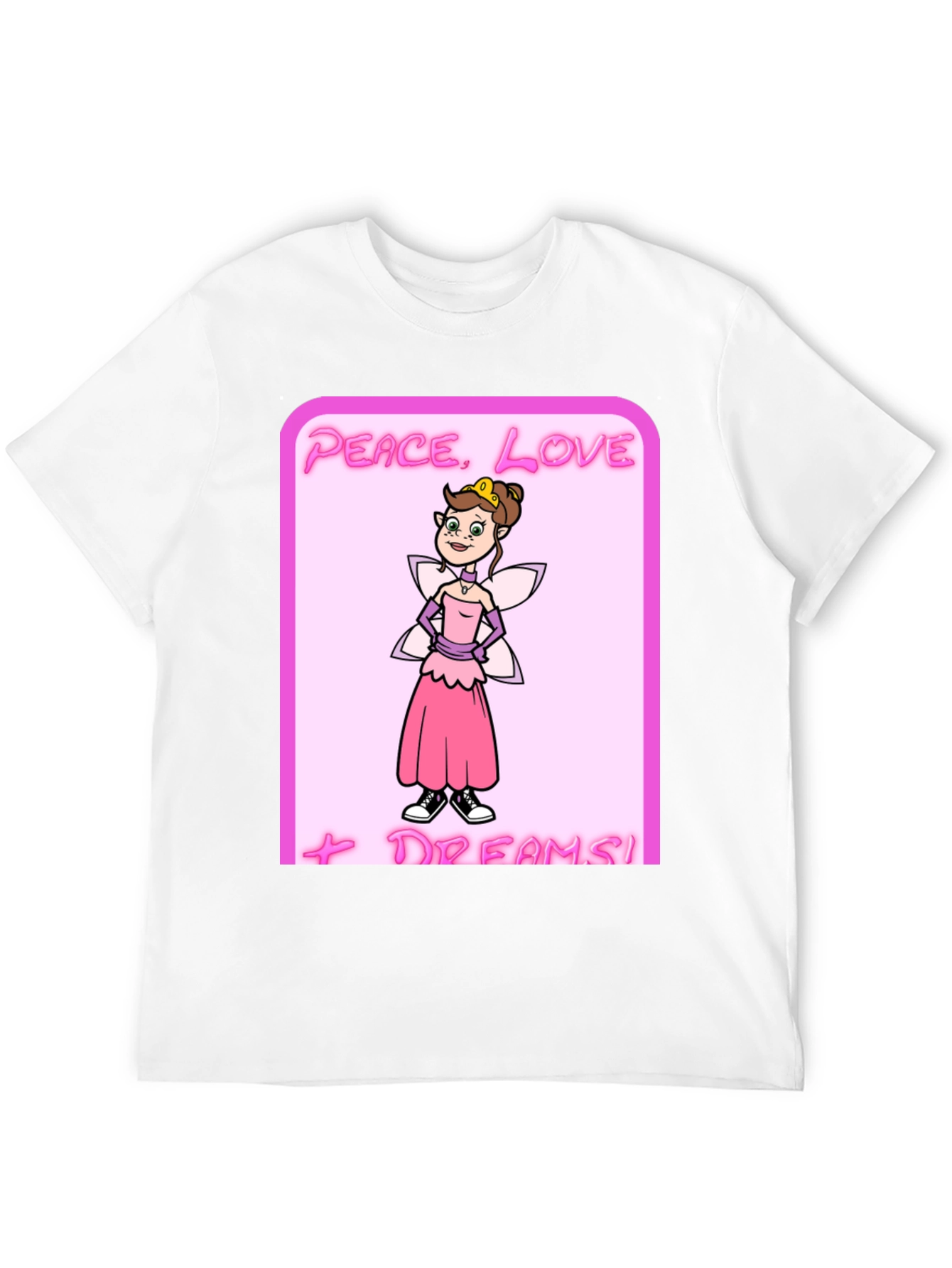 Peace Love Dreams Cartoon Fairy T-Shirt
