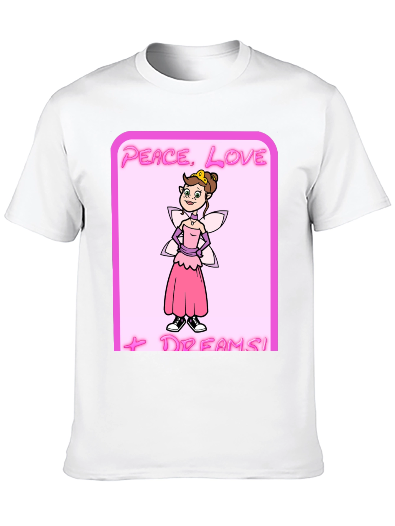Peace Love Dreams Cartoon Fairy T-Shirt