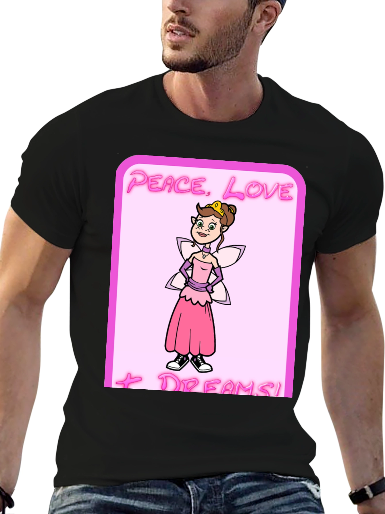 Peace Love Dreams Cartoon Fairy T-Shirt