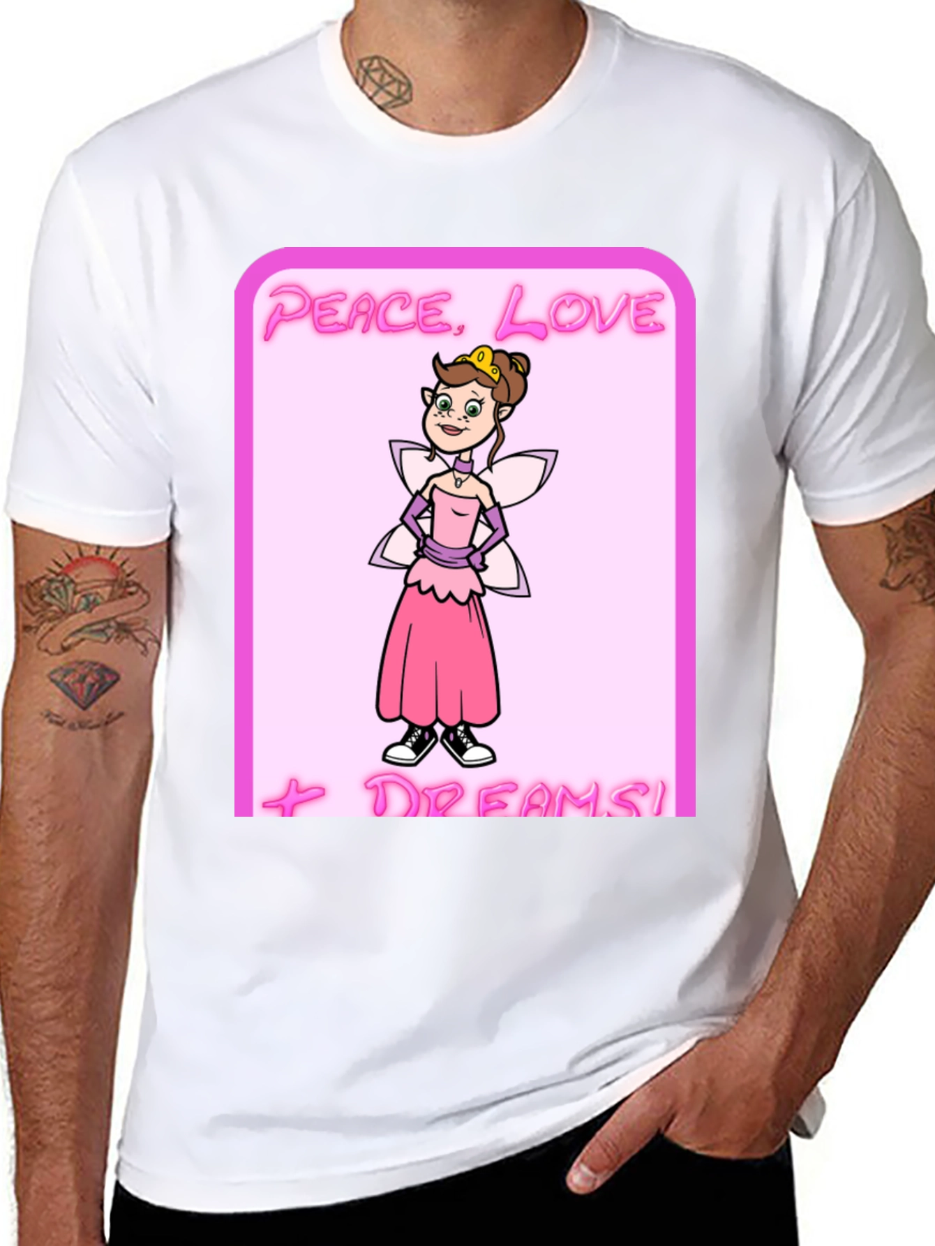 Peace Love Dreams Cartoon Fairy T-Shirt