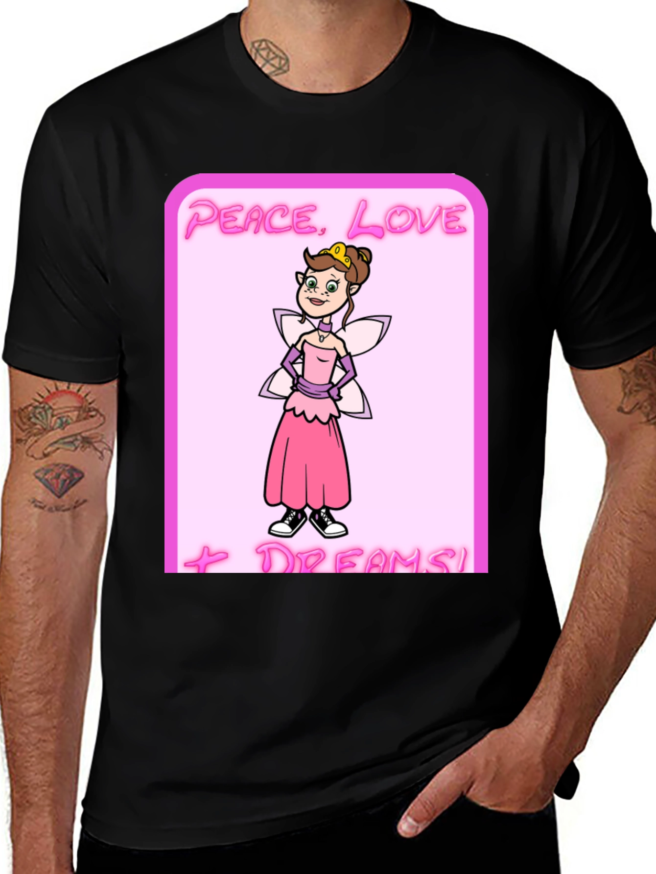 Peace Love Dreams Cartoon Fairy T-Shirt