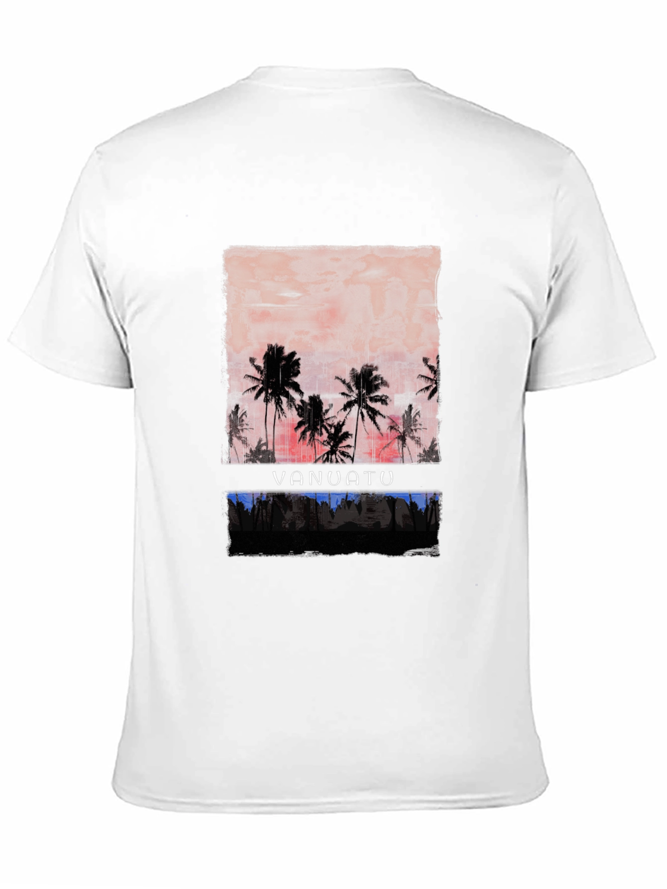 Vanuatu Palm Sunset Graphic Tee