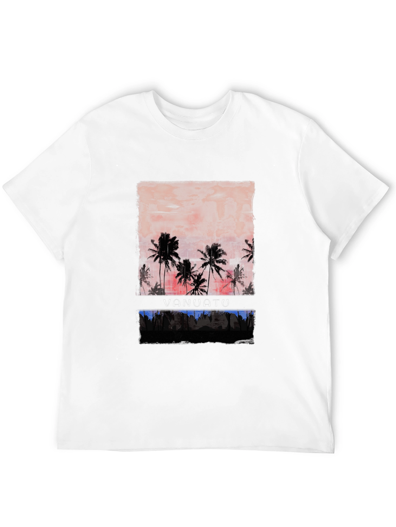 Vanuatu Palm Sunset Graphic Tee