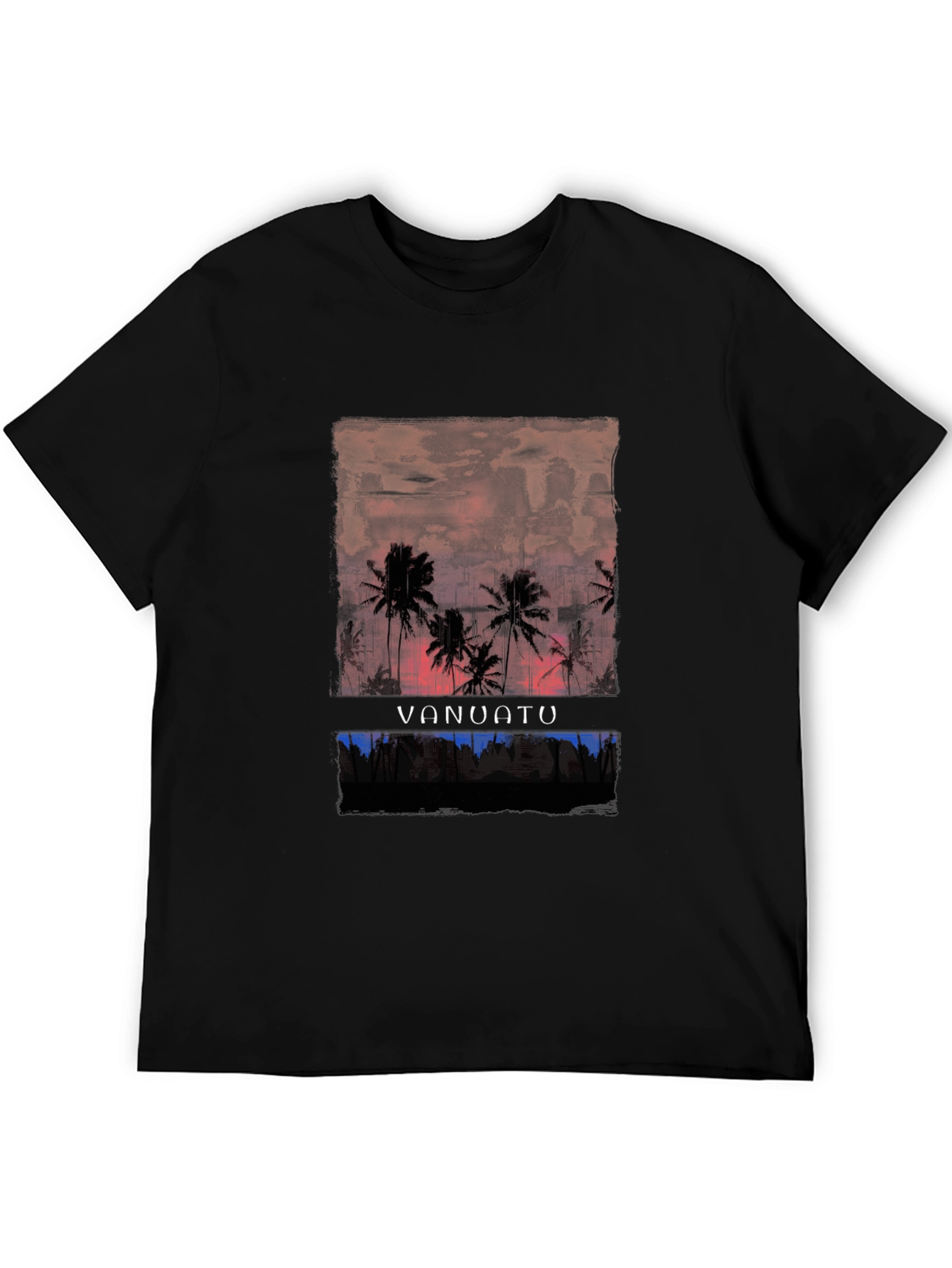 Vanuatu Palm Sunset Graphic Tee