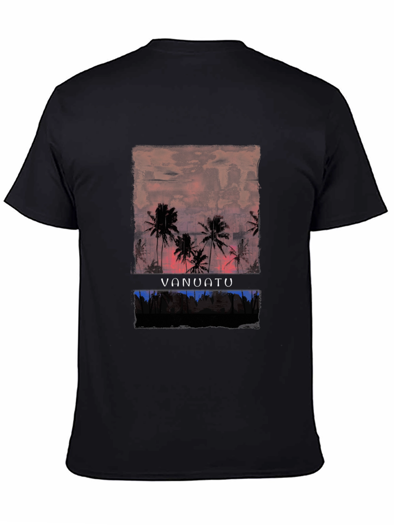Vanuatu Palm Sunset Graphic Tee