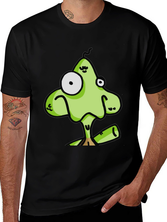 Funny Cartoon Character Black T-Shirt
