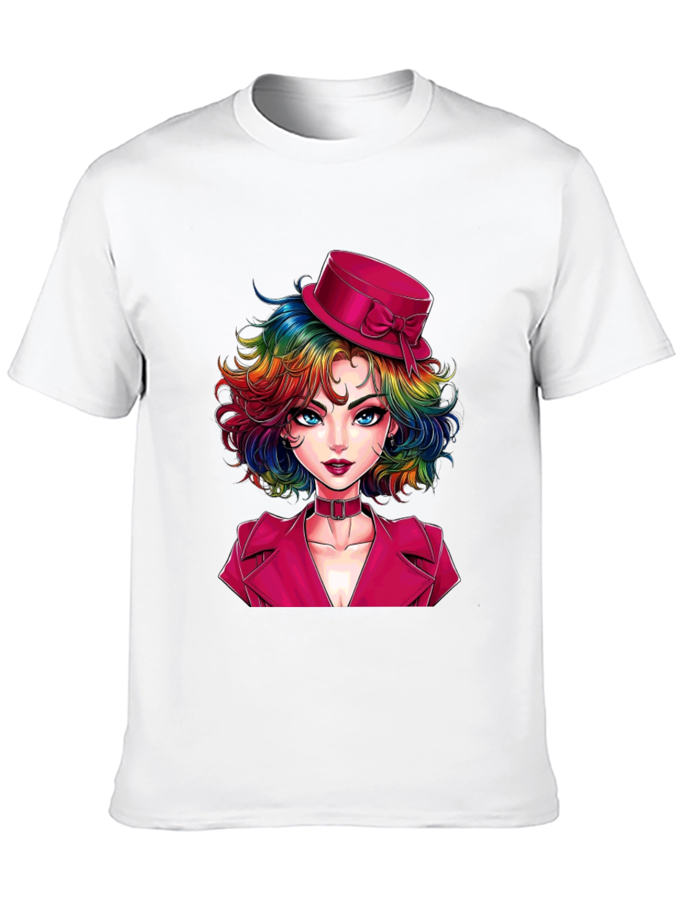 Rainbow Hair Girl T-Shirt