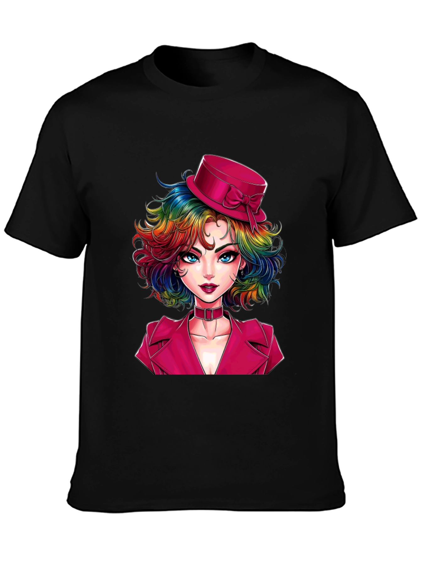 Rainbow Hair Girl T-Shirt
