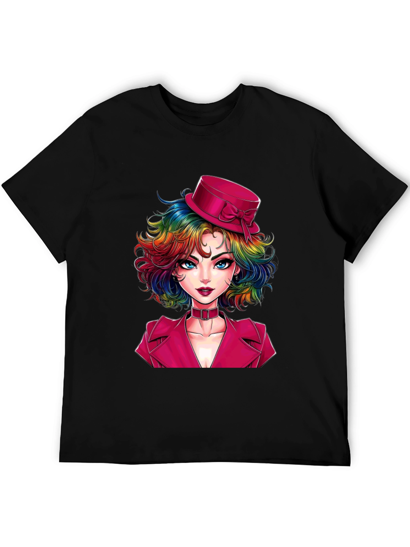 Rainbow Hair Girl T-Shirt