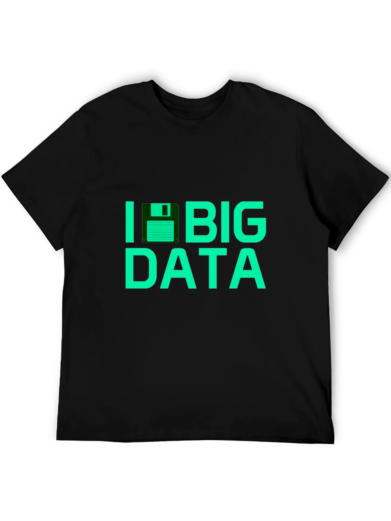 I Floppy Disk Big Data Tee - Black T-Shirt