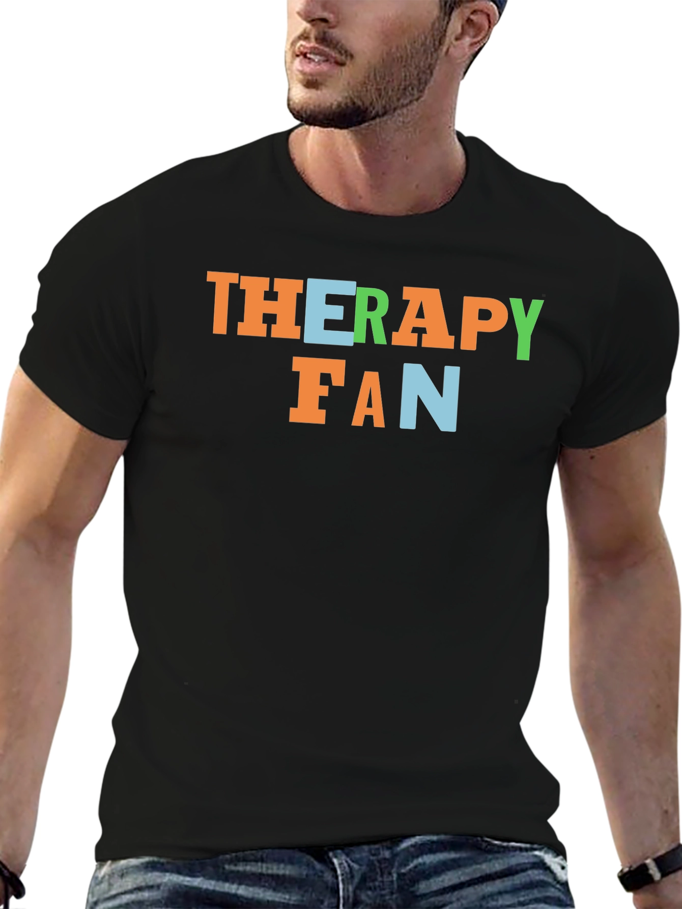 Therapy Fan Graphic Tee - Soft Cotton Blend