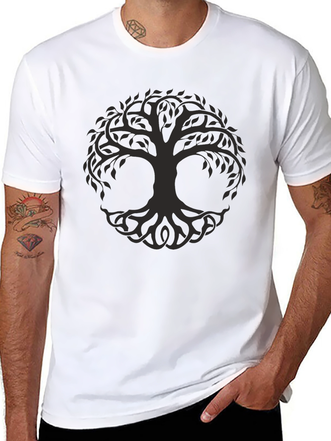 Celtic Tree of Life Graphic Tee - Black