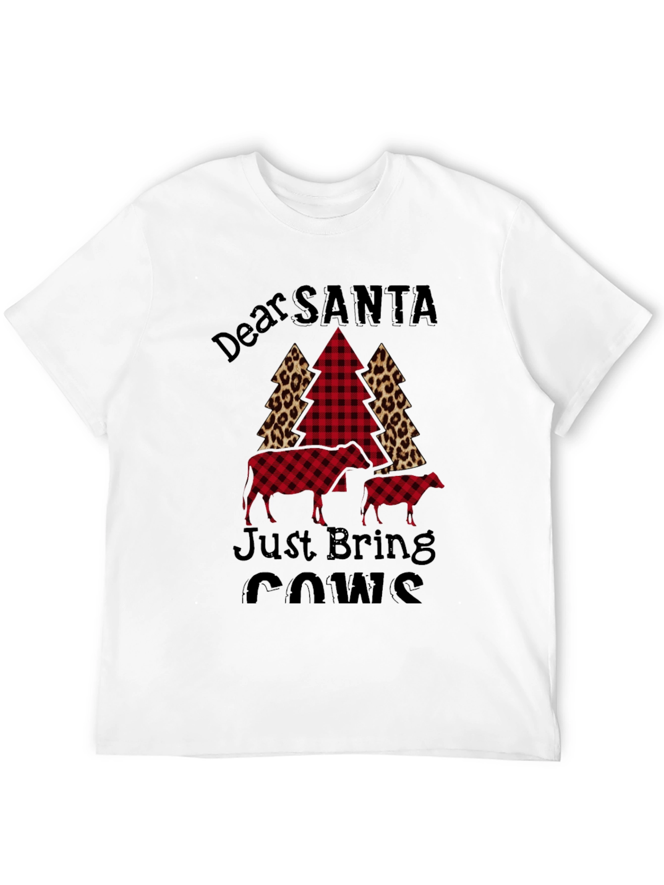 Dear Santa Just Bring Cows Graphic Tee