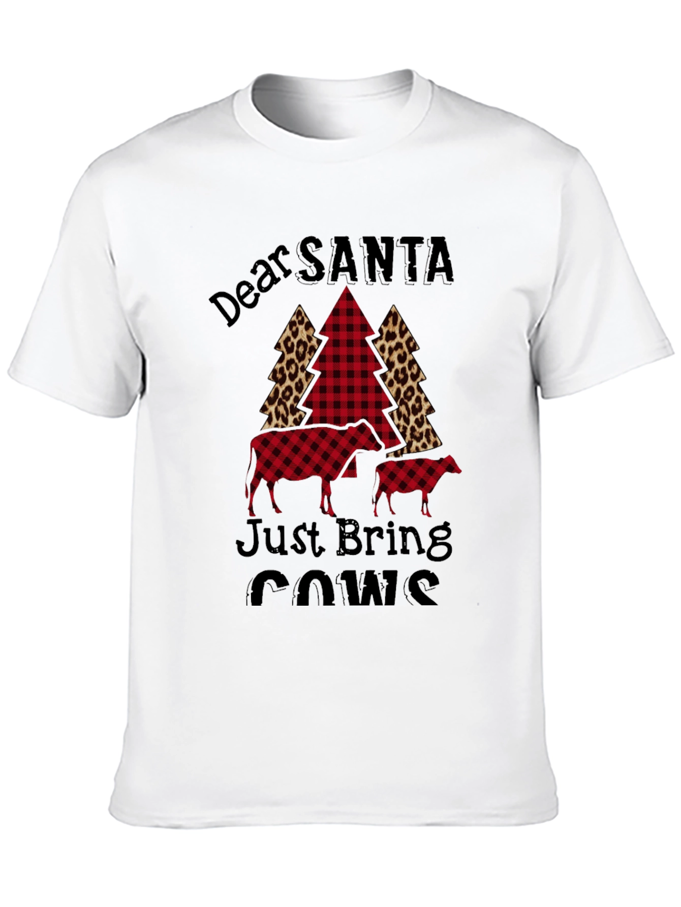 Dear Santa Just Bring Cows Graphic Tee