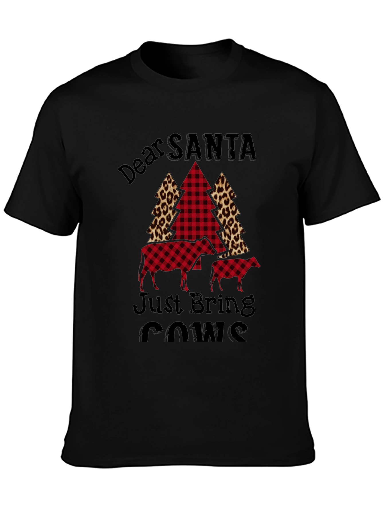 Dear Santa Just Bring Cows Graphic Tee