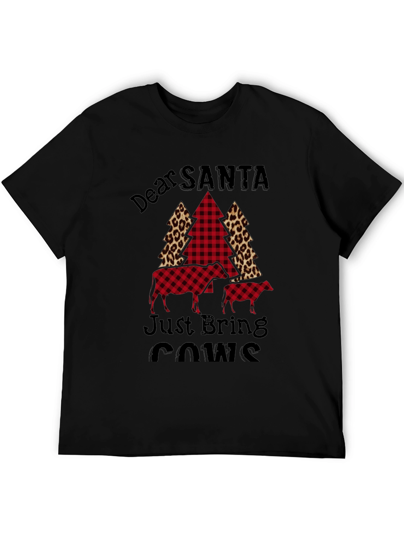 Dear Santa Just Bring Cows Graphic Tee