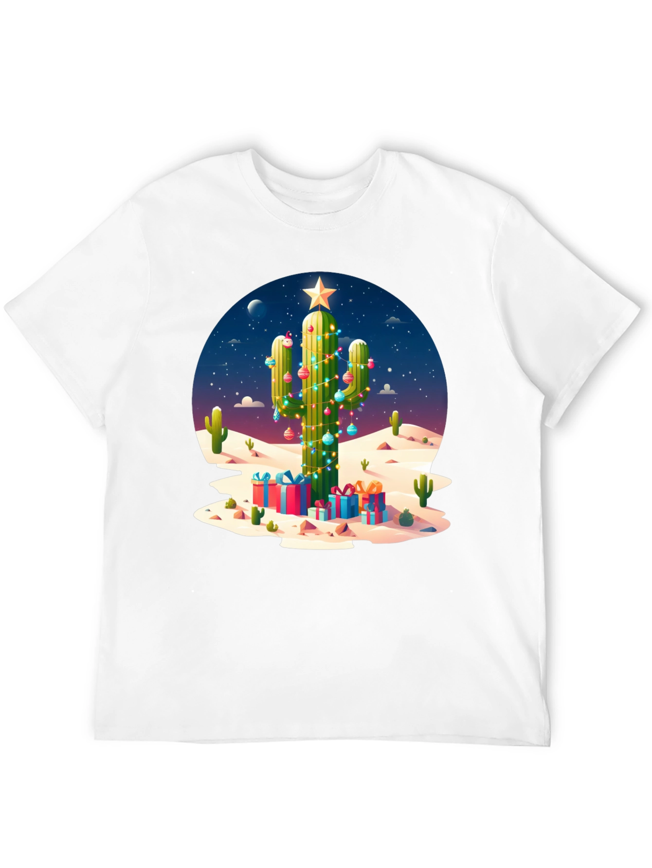 Cactus Christmas Tee - Desert Holiday Style