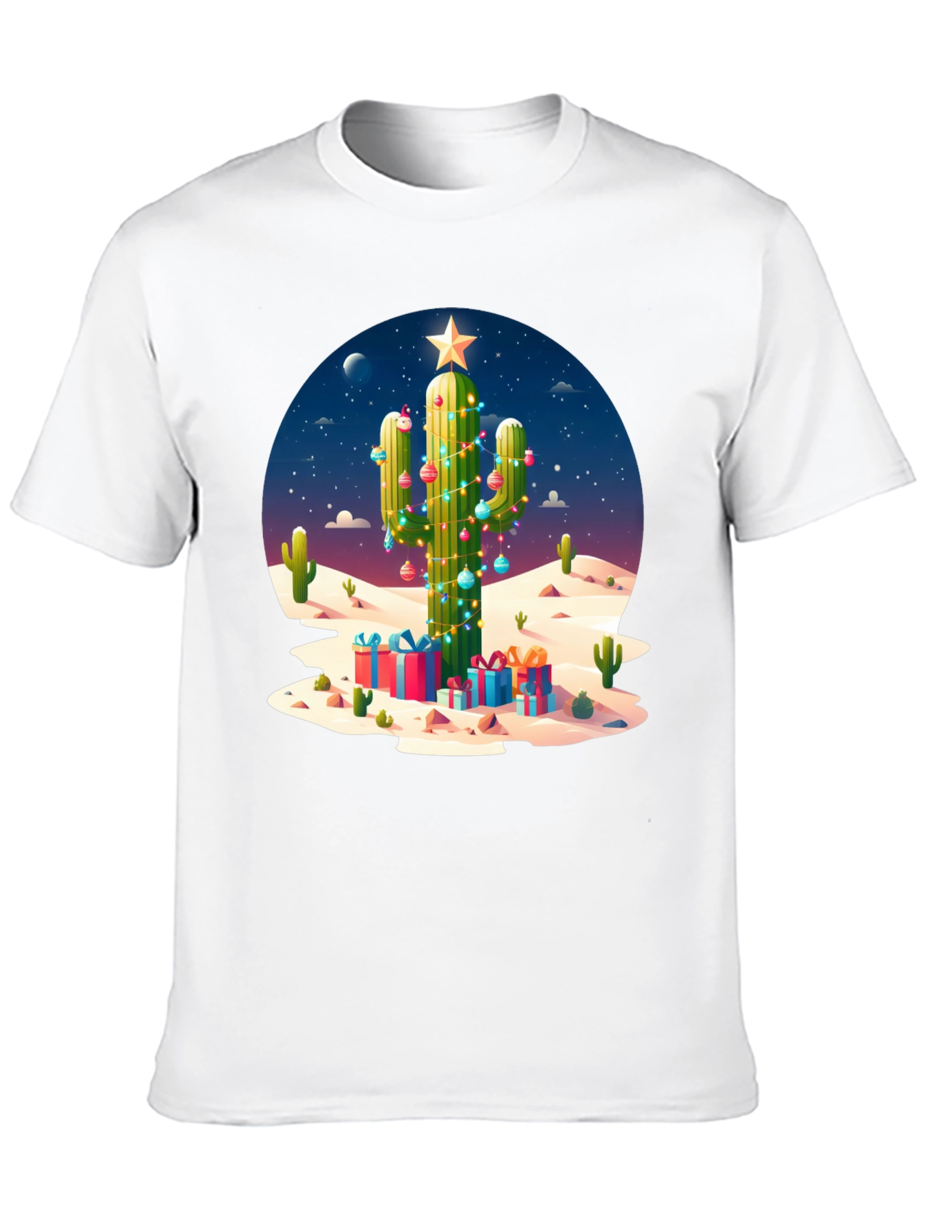 Cactus Christmas Tee - Desert Holiday Style