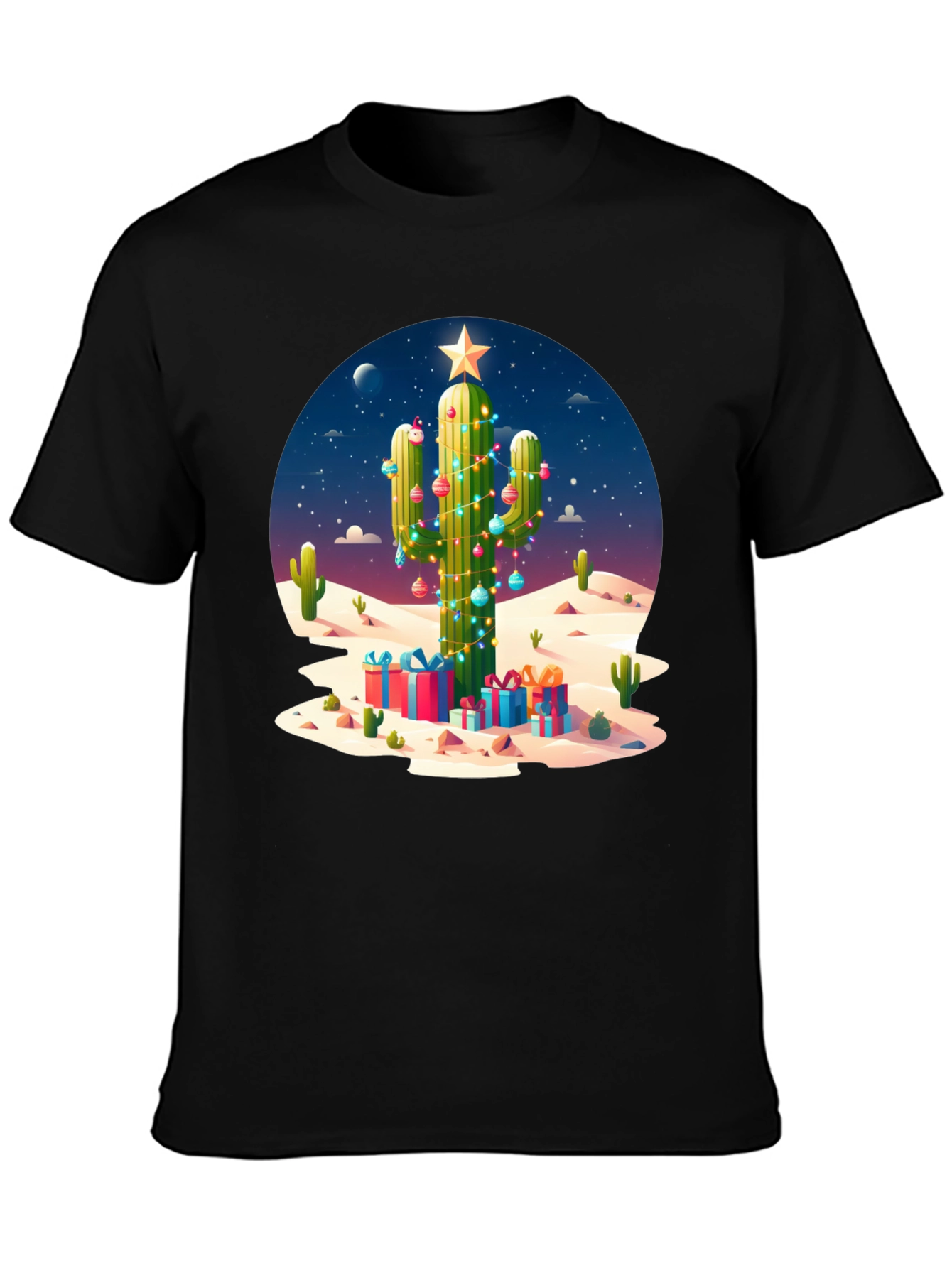 Cactus Christmas Tee - Desert Holiday Style