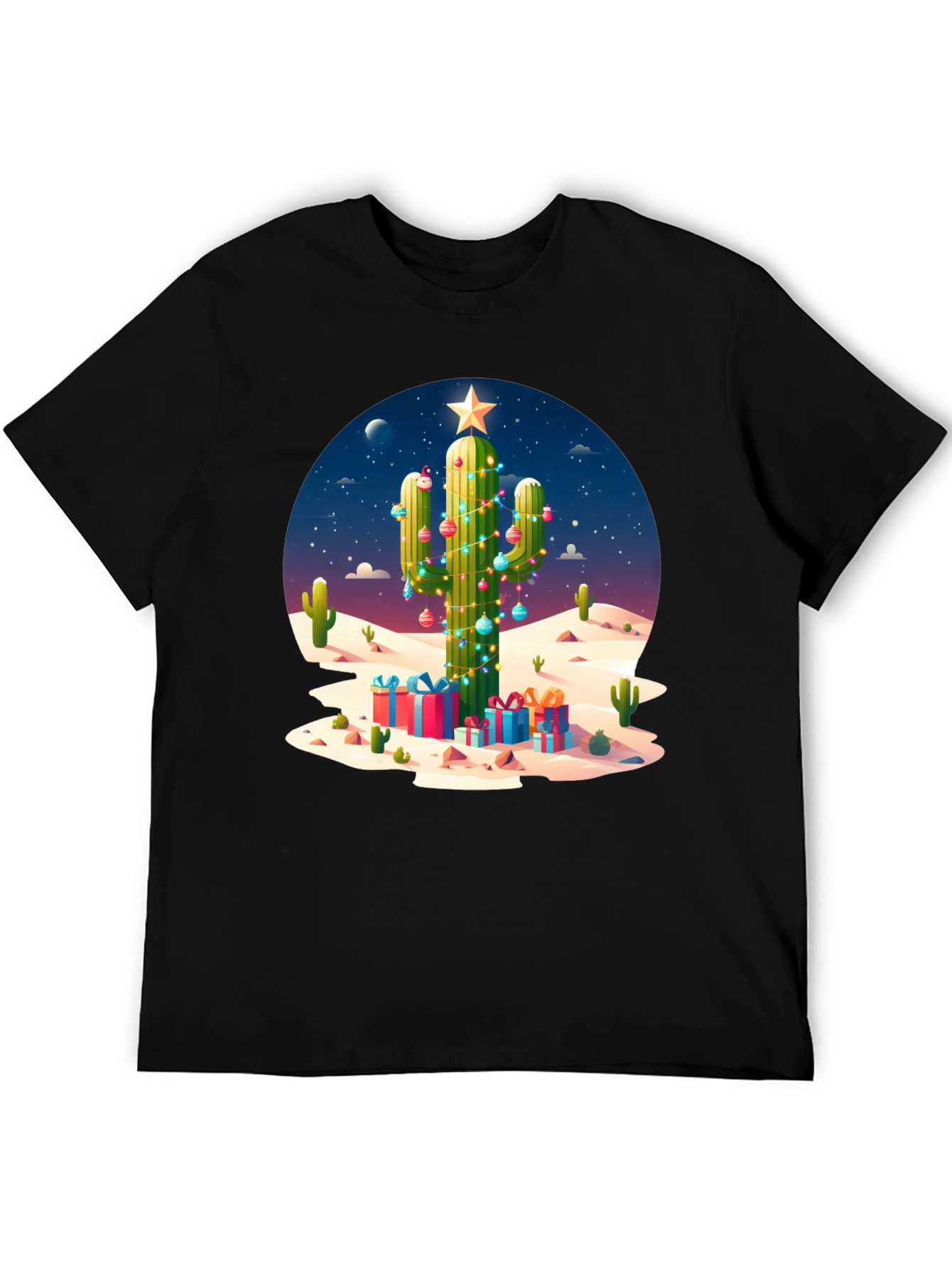 Cactus Christmas Tee - Desert Holiday Style