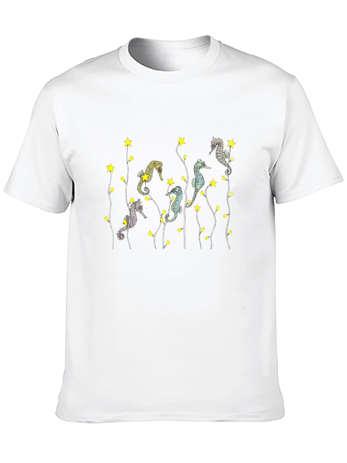 Seahorse & Star Graphic Black T-Shirt