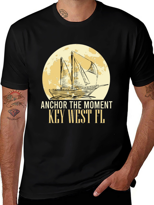 Anchor the Moment Key West FL Black T-Shirt