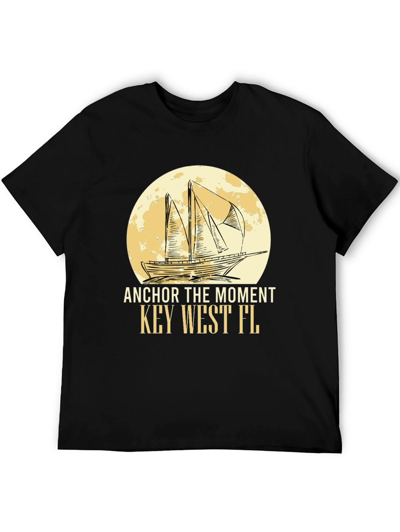 Anchor the Moment Key West FL Black T-Shirt