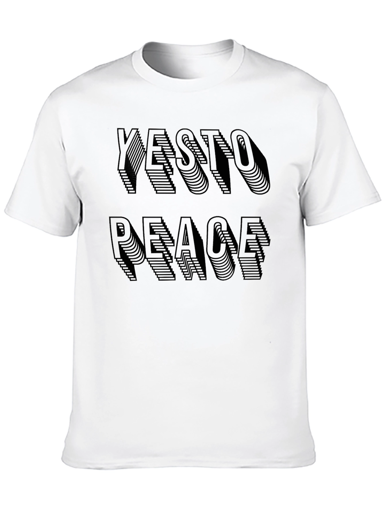 Yes to Peace Black Graphic T-Shirt