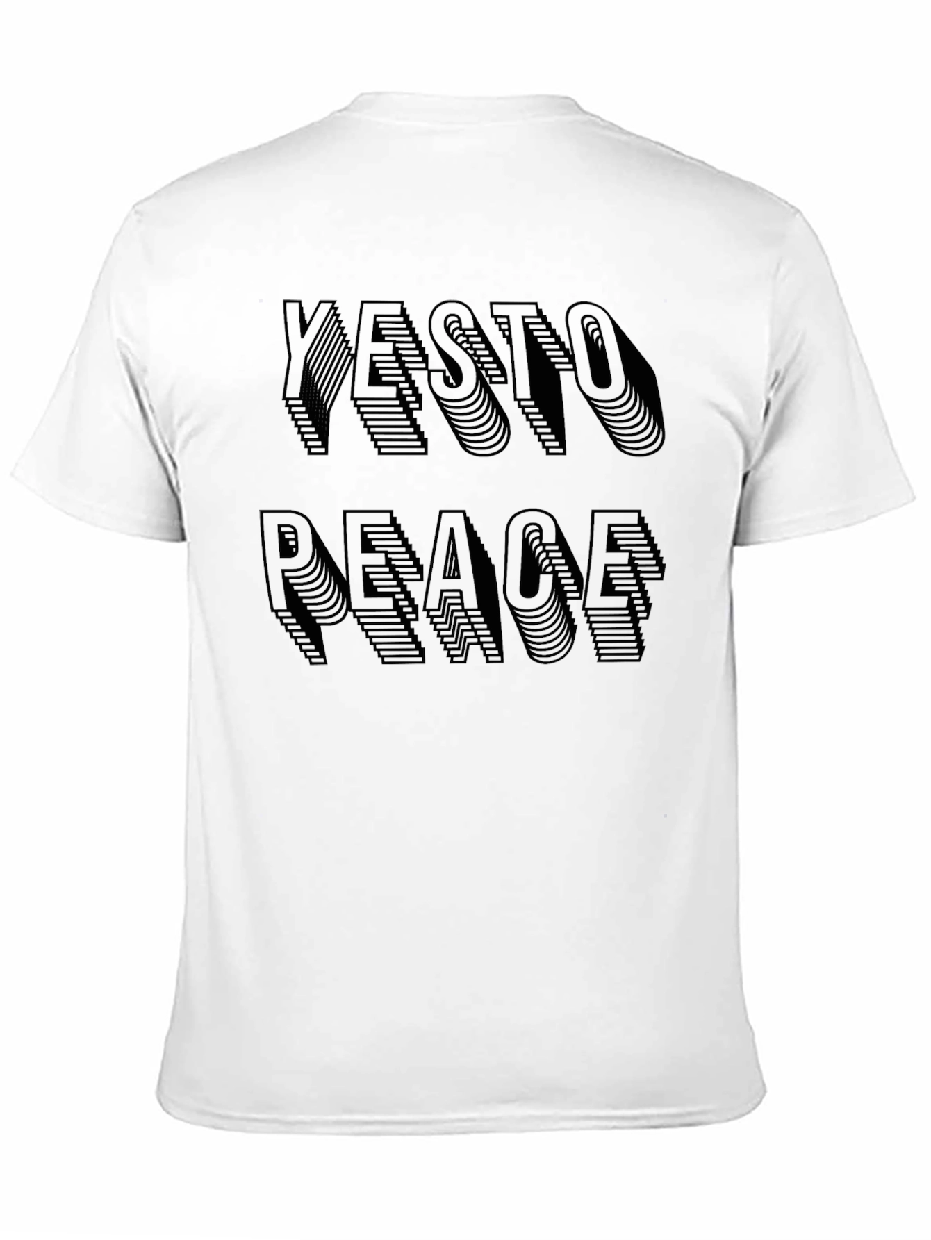 Yes to Peace Black Graphic T-Shirt
