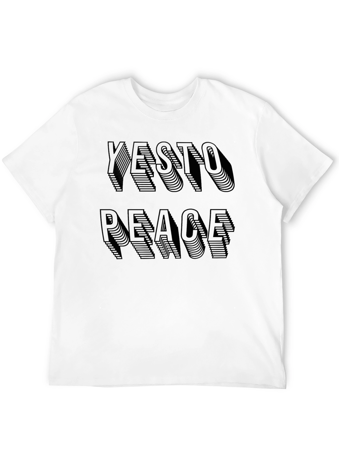 Yes to Peace Black Graphic T-Shirt