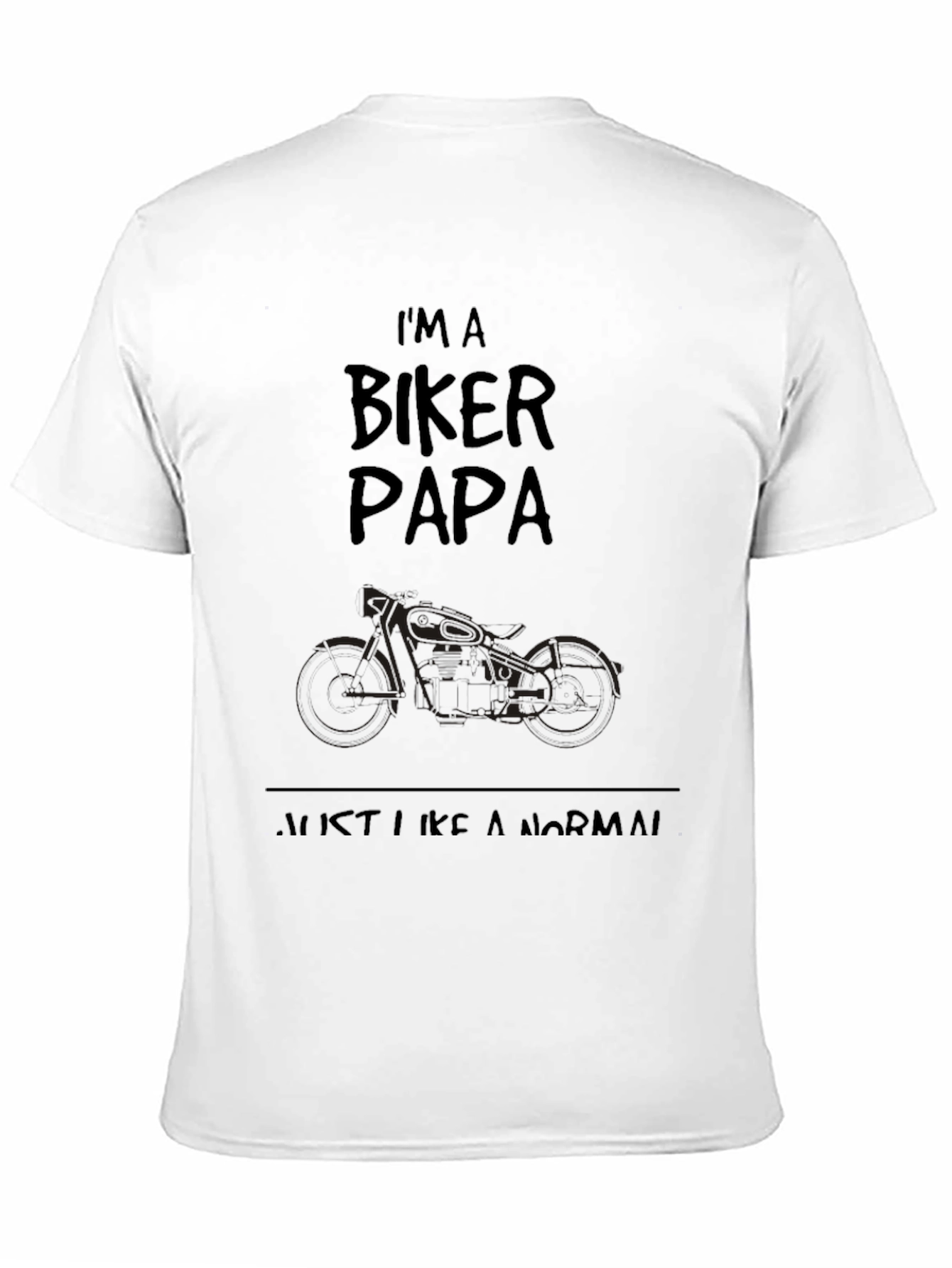 Im A Biker Papa T-Shirt - Black