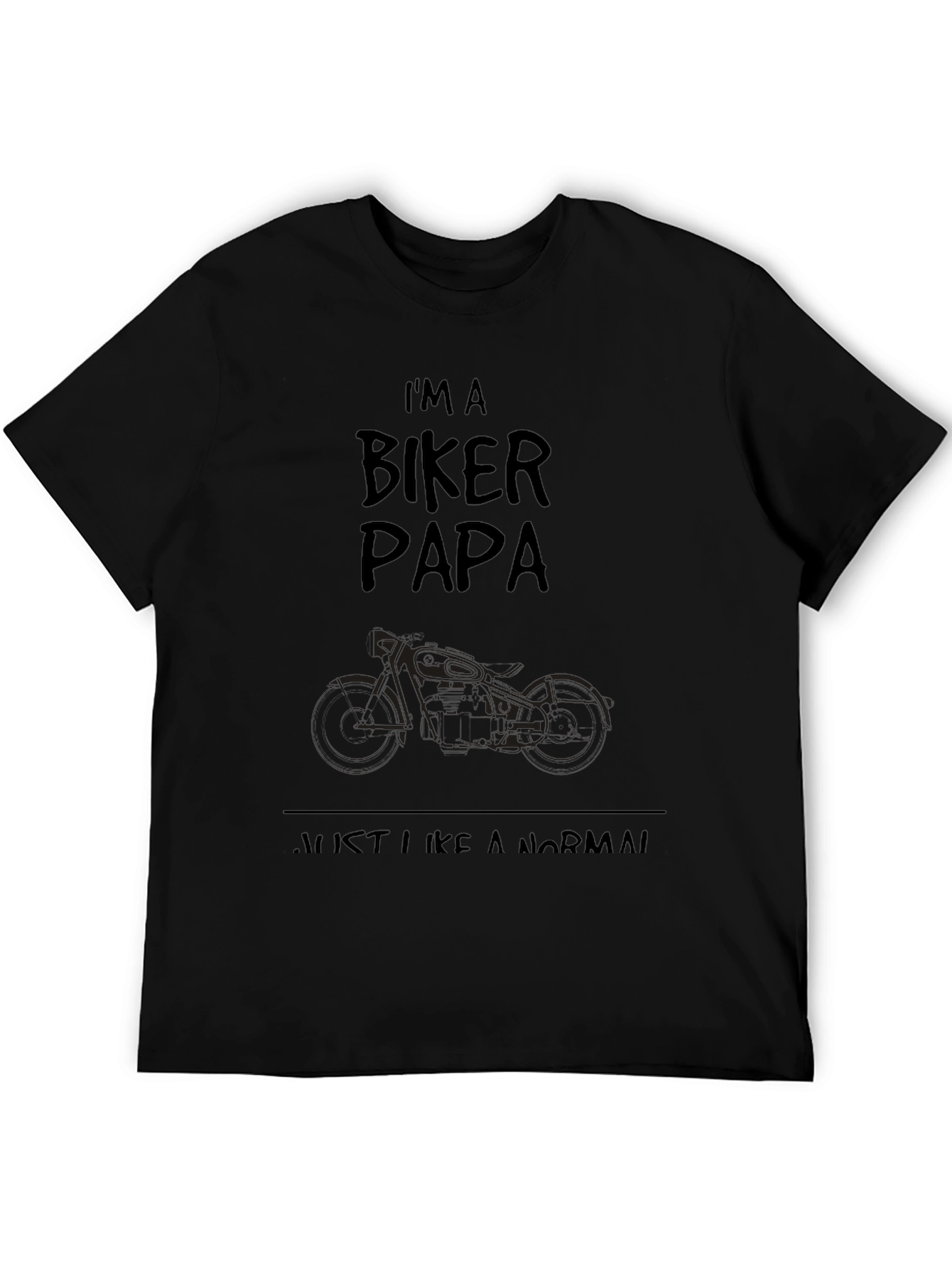 Im A Biker Papa T-Shirt - Black