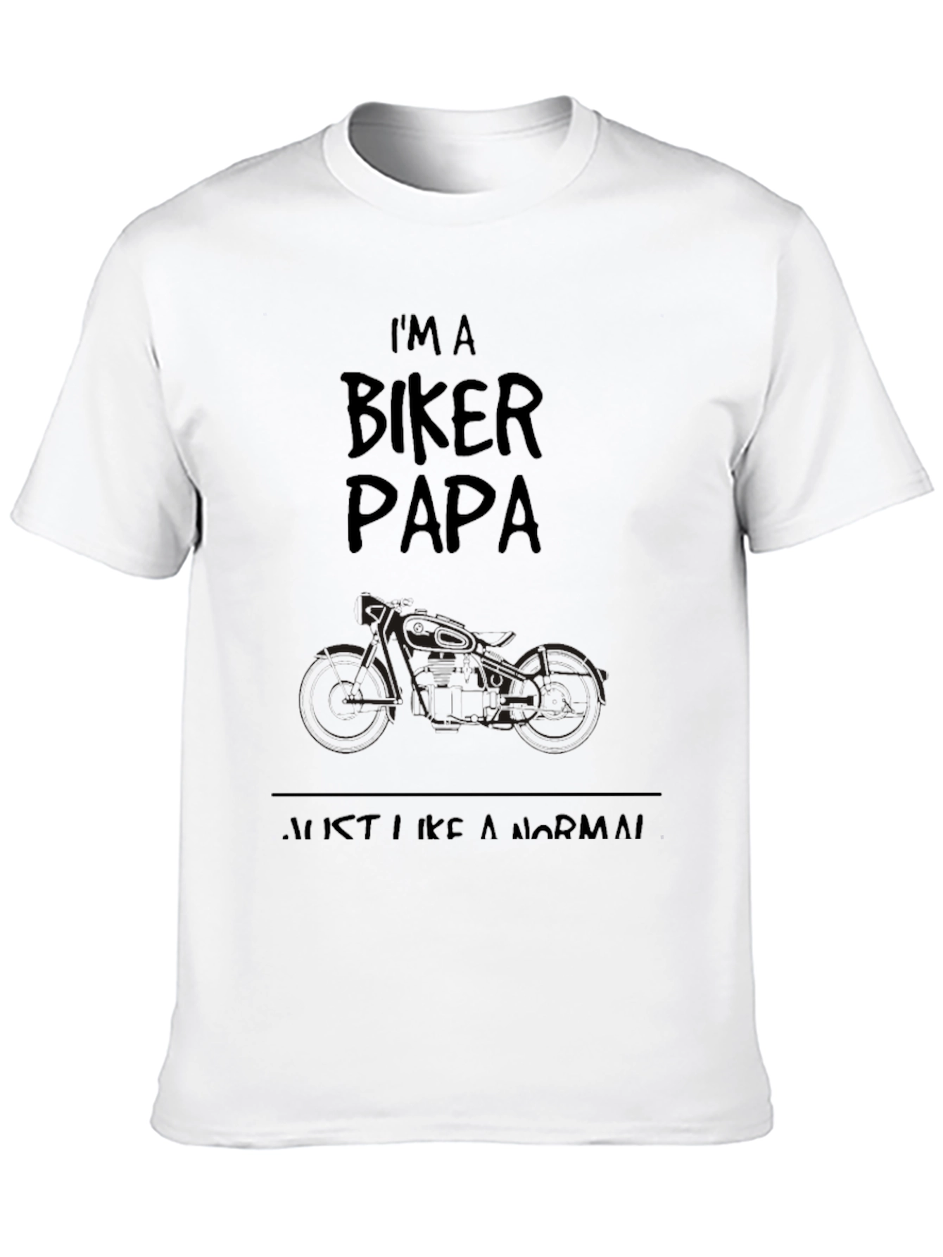 Im A Biker Papa T-Shirt - Black