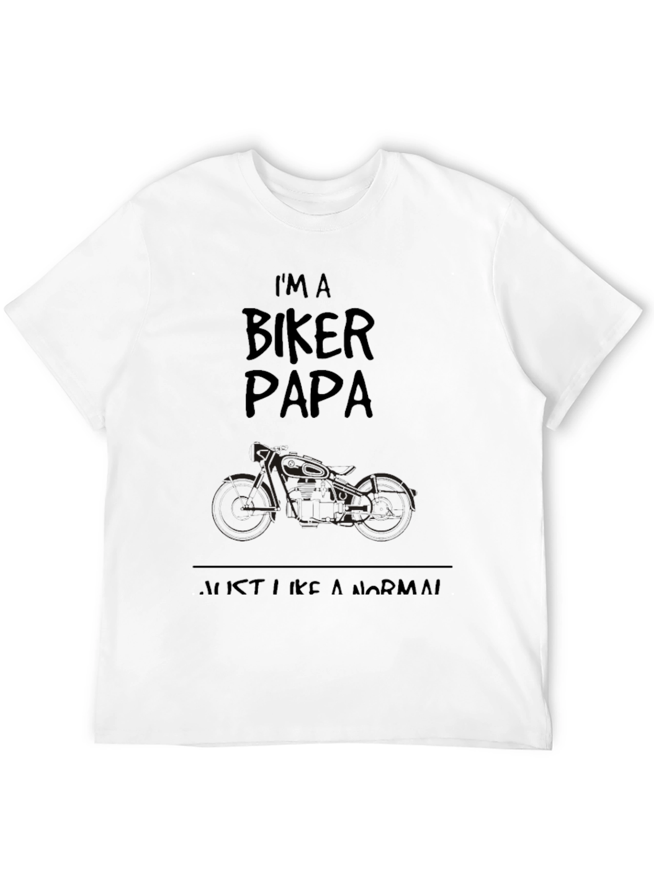 Im A Biker Papa T-Shirt - Black