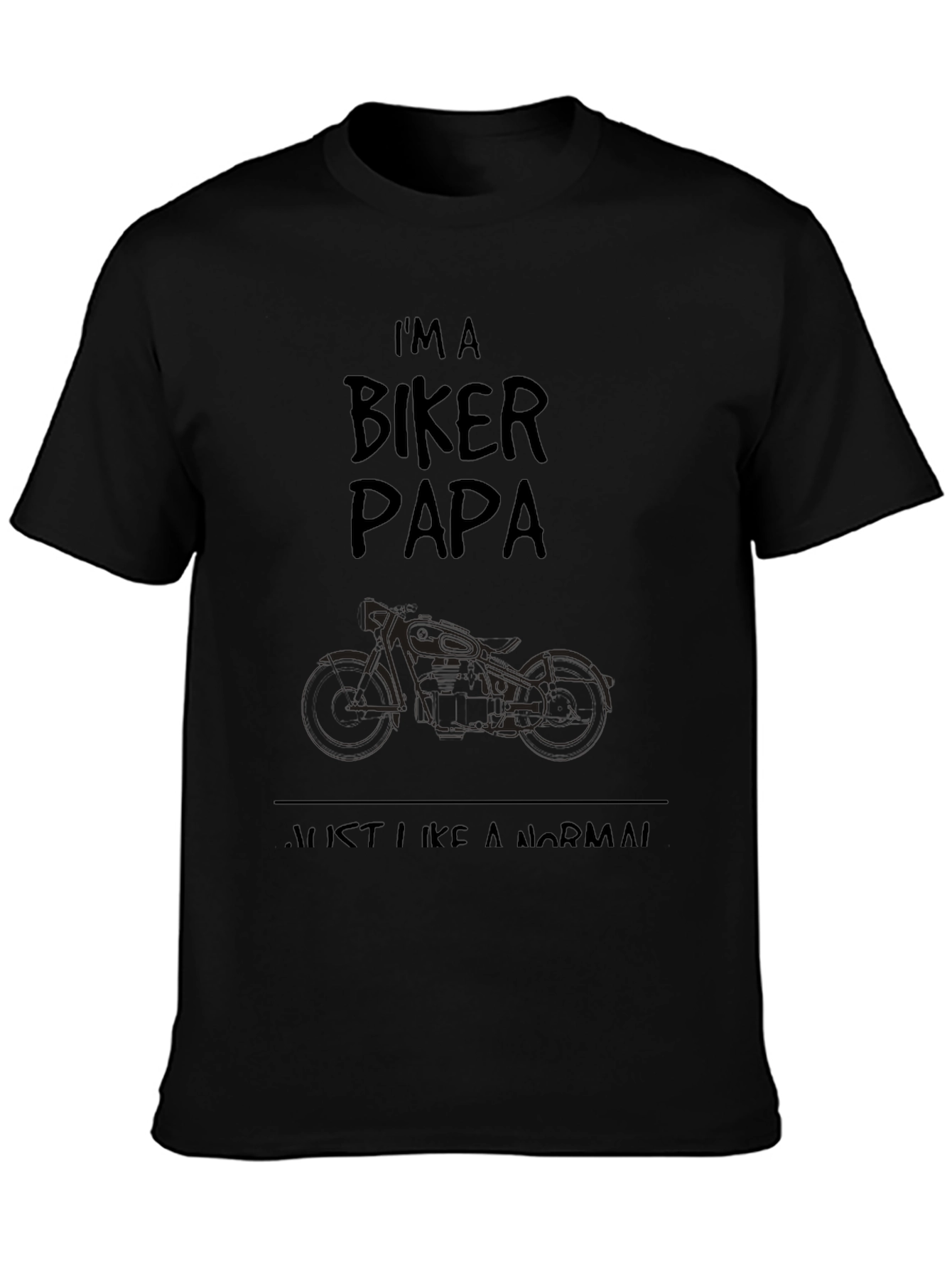 Im A Biker Papa T-Shirt - Black