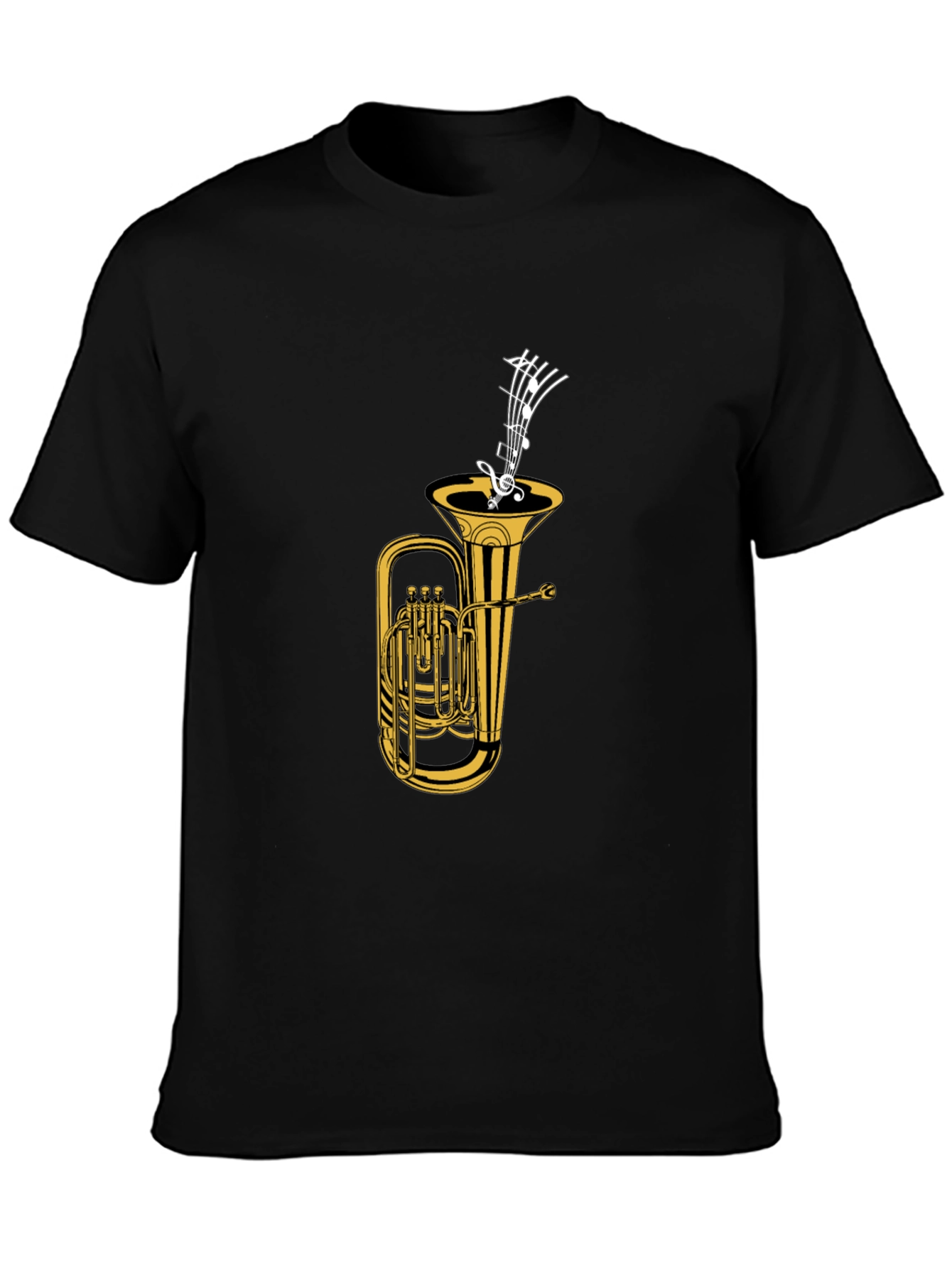 Tuba & Music Notes Graphic Tee