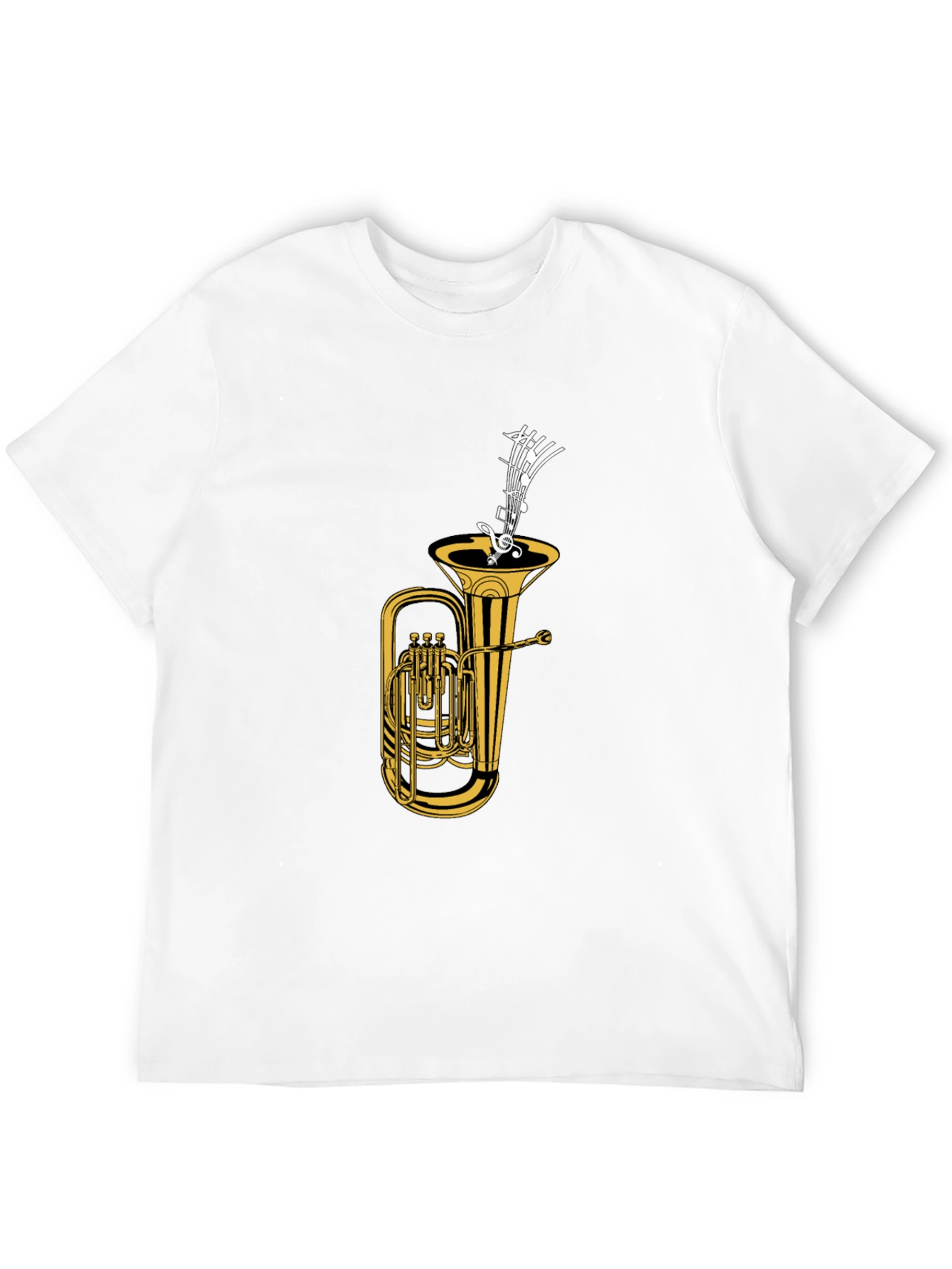 Tuba & Music Notes Graphic Tee